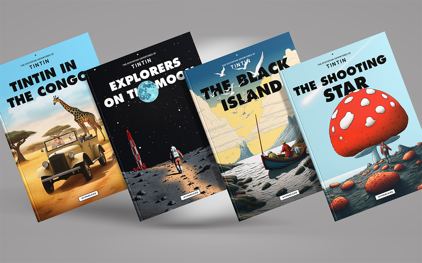 Dystopian Tintin covers