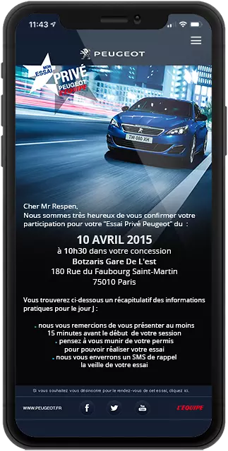 Image mobile de Essais Peugeot - L'Equipe